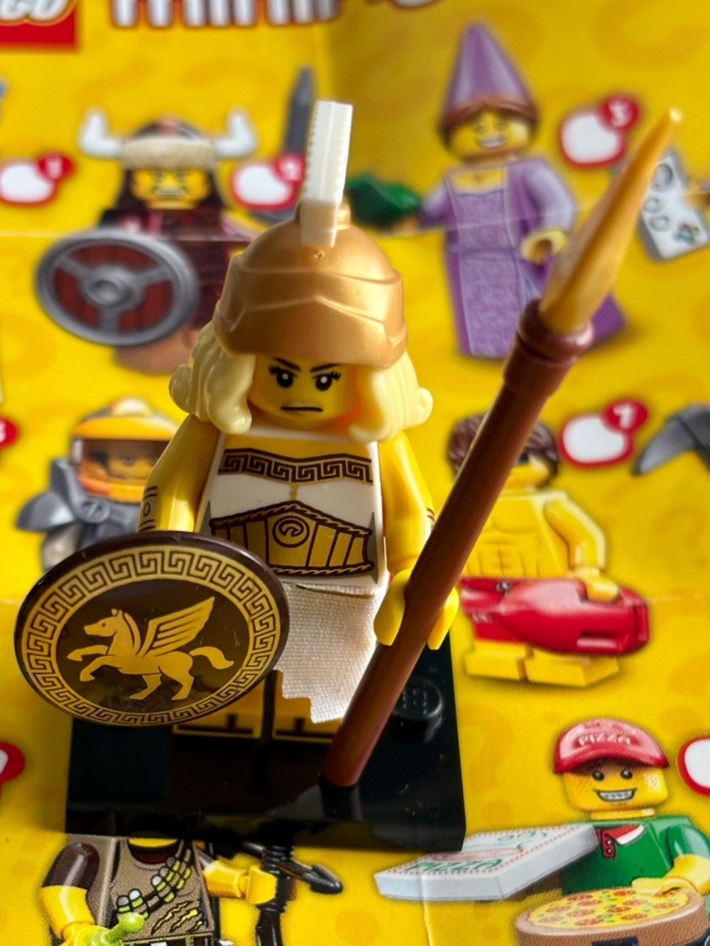 LEGO SERIES 12 "Battle Goddess" col12-5 with stand, pamphlet & accessories.